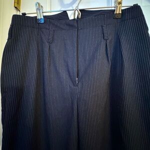 Topshop Navy Pinstripe Trousers women new with tags